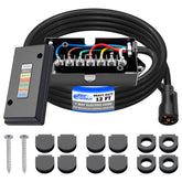 CheeMuii 12 ft 7-Way trailer wiring kit laid out for planning your installation.