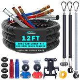 CheeMuii 12ft red and blue air lines kit for tractor trailers improves trailer braking connections.