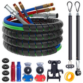 CheeMuii 15ft red/blue 3-in-1 air lines kit for semi trucks.