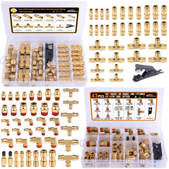 CheeMuii DOT air line fittings kit in brass for quick-connect installations.