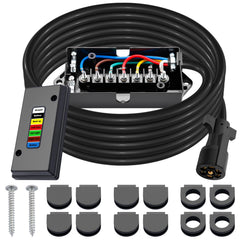 CheeMuii 7-pin trailer plug close-up shows durable prongs for reliable towing.