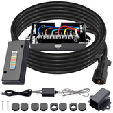 CheeMuii 7-way junction box closeup with color-coded terminals for easier trailer wiring