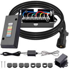 CheeMuii 7-way trailer cord shown with rugged construction for reliable towing