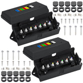CheeMuii 7-way junction box weatherproof closeup highlights rugged trailer wiring.