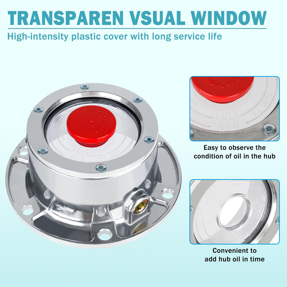 CheeMuii aluminum hubcap provides durable protection for trailer axles