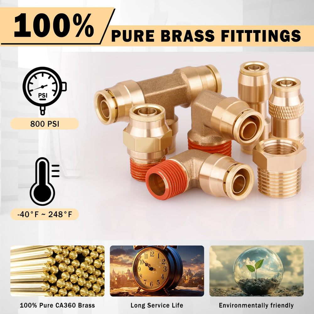 CheeMuii inflation Schrader valves for brass air lines.