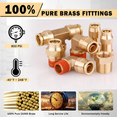 CheeMuii inflation Schrader valves for brass air lines.