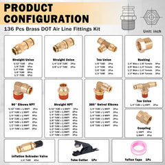 CheeMuii brass tee fittings in use for branch connections in air lines