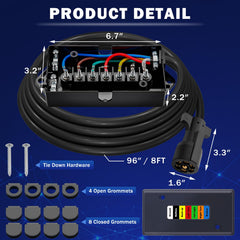 CheeMuii durable trailer wiring kit built for outdoor use