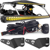 Chelhead 50-inch slim LED light bar front view improves night visibility on the Maverick X3.