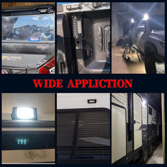 Chelhead RV exterior lights with multiple mounting options for easy installation.