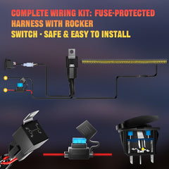 Spot and flood combo beam provides long-range and edge illumination on trails.
