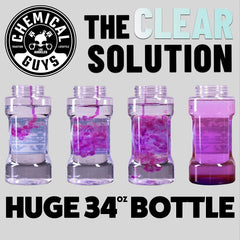 34 oz bottle capacity supports multiple washes without frequent refills
