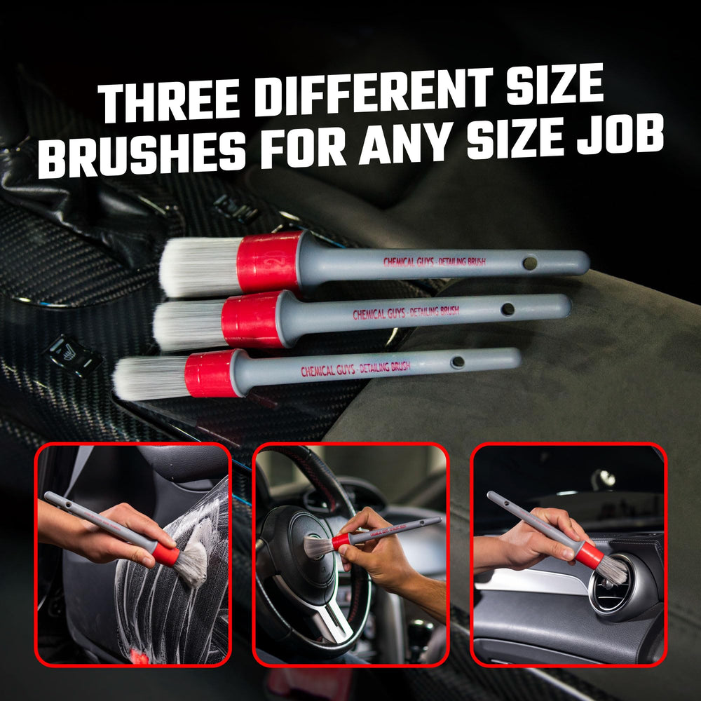 Chemical Guys ACC600 button cleaning brush reaches small controls safely