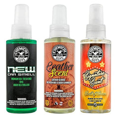 Chemical Guys AIR_301_04 new car scent sample kit packaging for in-car refresh.
