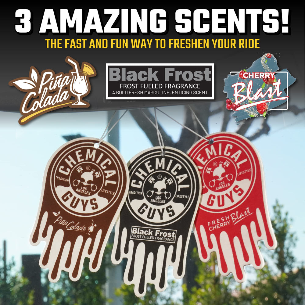 Chemical Guys Arsenal Builder Kit air fresheners add lasting fragrance after detailing.