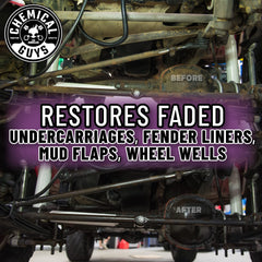 Chemical Guys Bare Bones Dark Shine plastic trim enhances depth on exterior trim