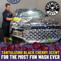 Chemical Guys Black Light two-bucket wash setup for swirl reduction