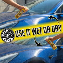 Glossy, premium finish that highlights color depth after spray wax.