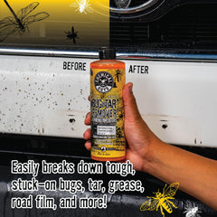 Chemical Guys Bug & Tar Wash bug removal closeup highlighting grime lifting performance