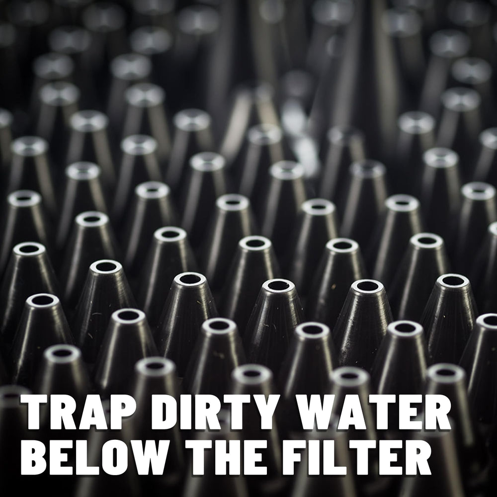 Chemical Guys Cyclone Dirt Trap bucket insert, in-use detail, captures grit during washing