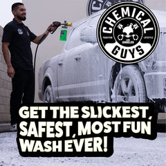 Detailed ride cleaning with foam cannon setup on a pressure washer