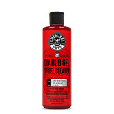 Chemical Guys Diablo Gel foam application on a wheel showing foam cling for safe cleaning