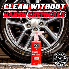 Wheel shines after Diablo Wheel Cleaner use.