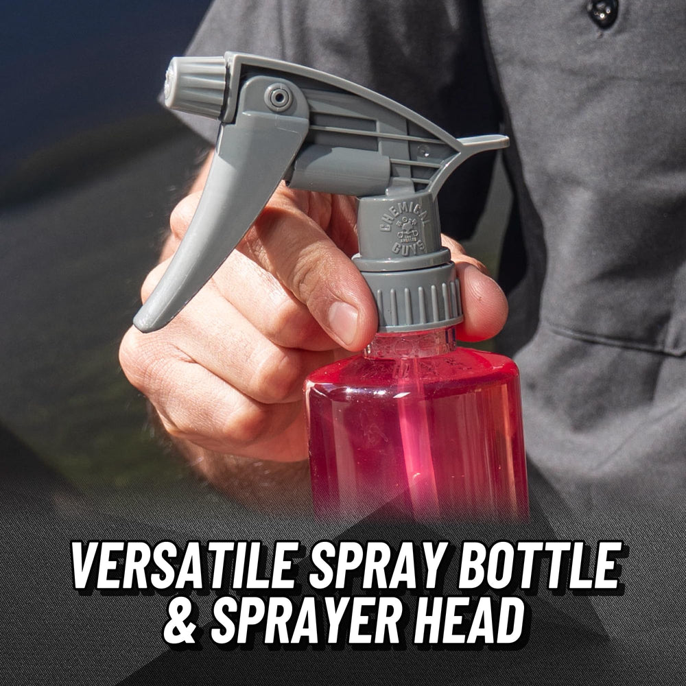 Chemical Guys bottle shows dilution marks for easy mixing.