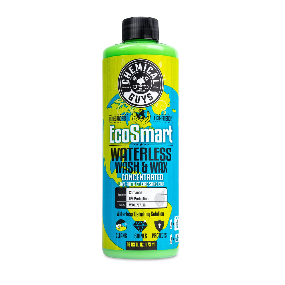 Chemical Guys EcoSmart spray on dirty hood lifting grime for a cleaner finish