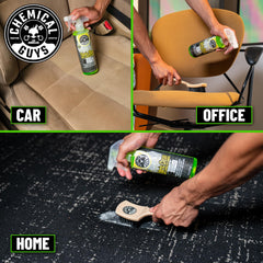 Soft fabric finish after using Chemical Guys Fabric Clean, no stiff residue.