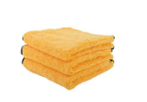 Chemical Guys Gold microfiber towel with high-pile absorbency for streak-free drying on paint and glass.