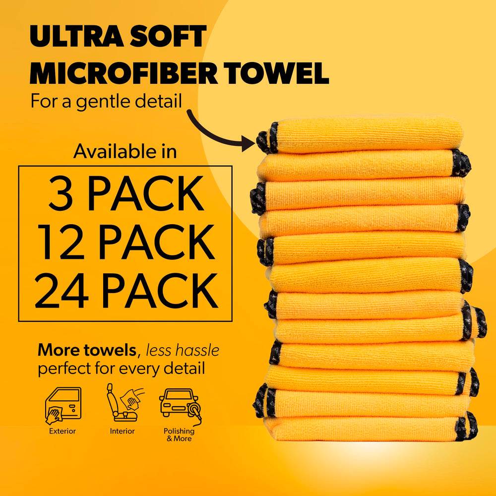 Chemical Guys Gold microfiber towel removes wax and sealant without scratching paint