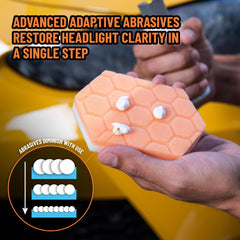 Chemical Guys Headlight Restore and Protect protective coating on lens close-up