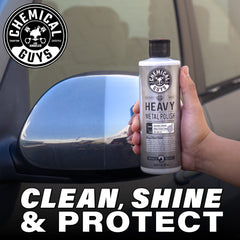 Chemical Guys Heavy Metal Polish Restorer on decorative piece returning like-new shine.