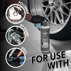Chemical Guys Heavy Metal Polish Restorer on exhaust tips looking new with protection.
