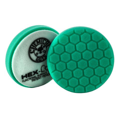 Chemical Guys Hex-Logic green heavy-polishing pad for aggressive correction and even polish.