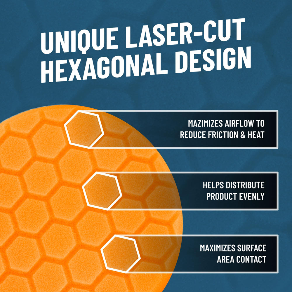 Hex-Logic pad design from Chemical Guys for efficient polishing