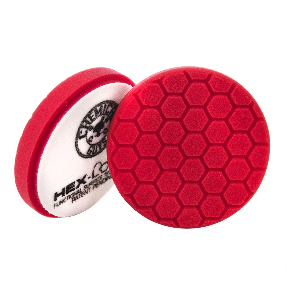 Chemical Guys Hex-Logic red ultra-fine pad for high-gloss finishing with minimal haze.