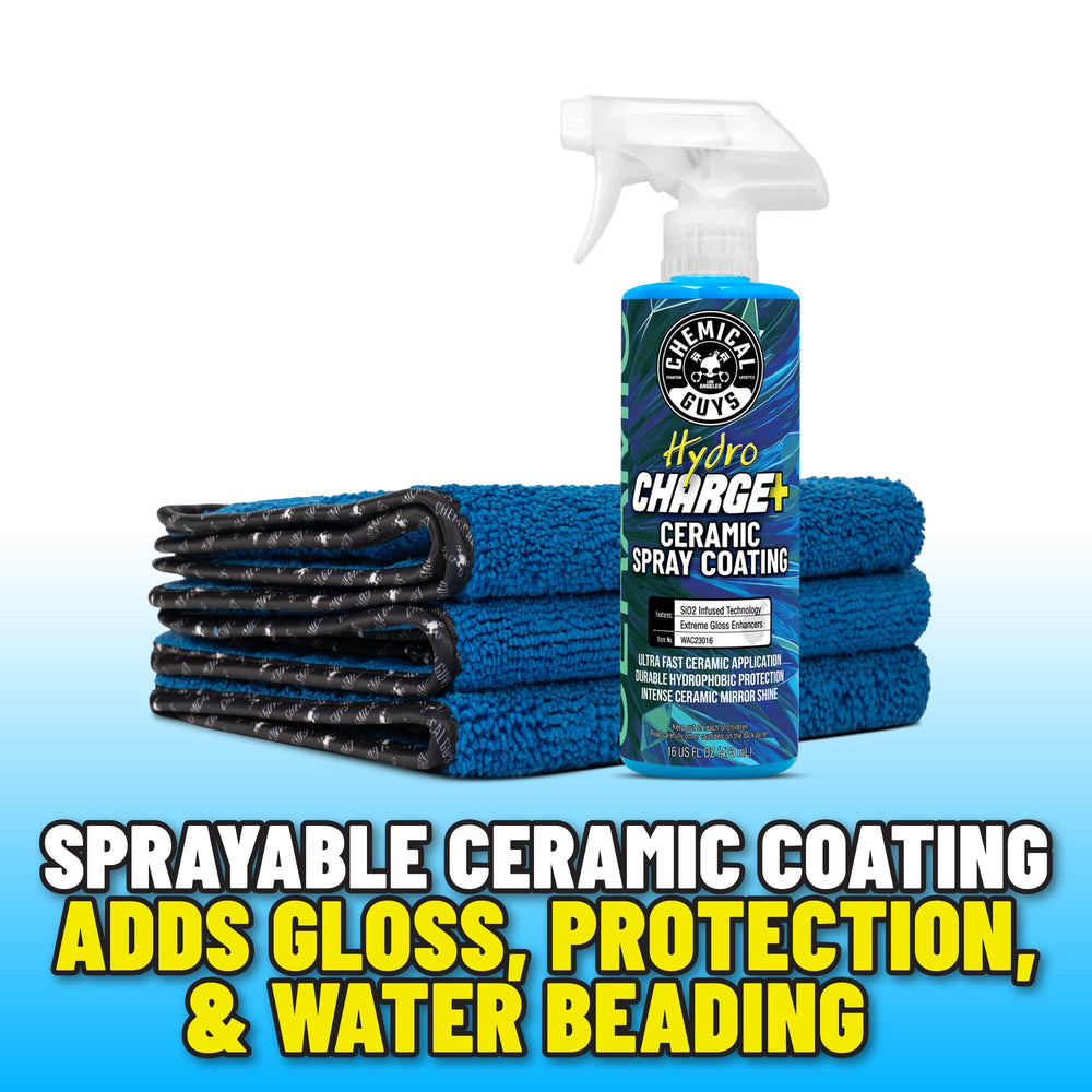 Chemical Guys Hydro Charge spray application action for quick use.