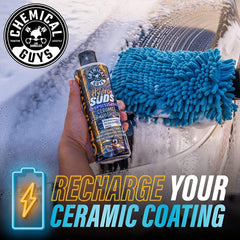 Foam gun application using HydroSuds for rich, glossy suds