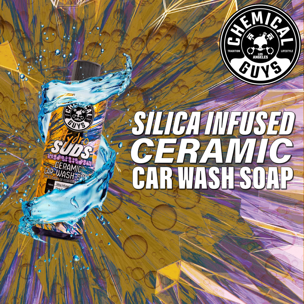 Chemical Guys HydroSuds pH balanced formula is safe on waxes and coatings.
