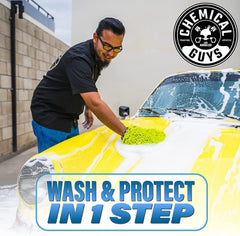 HydroSuds promotes water beading after washing on treated surfaces