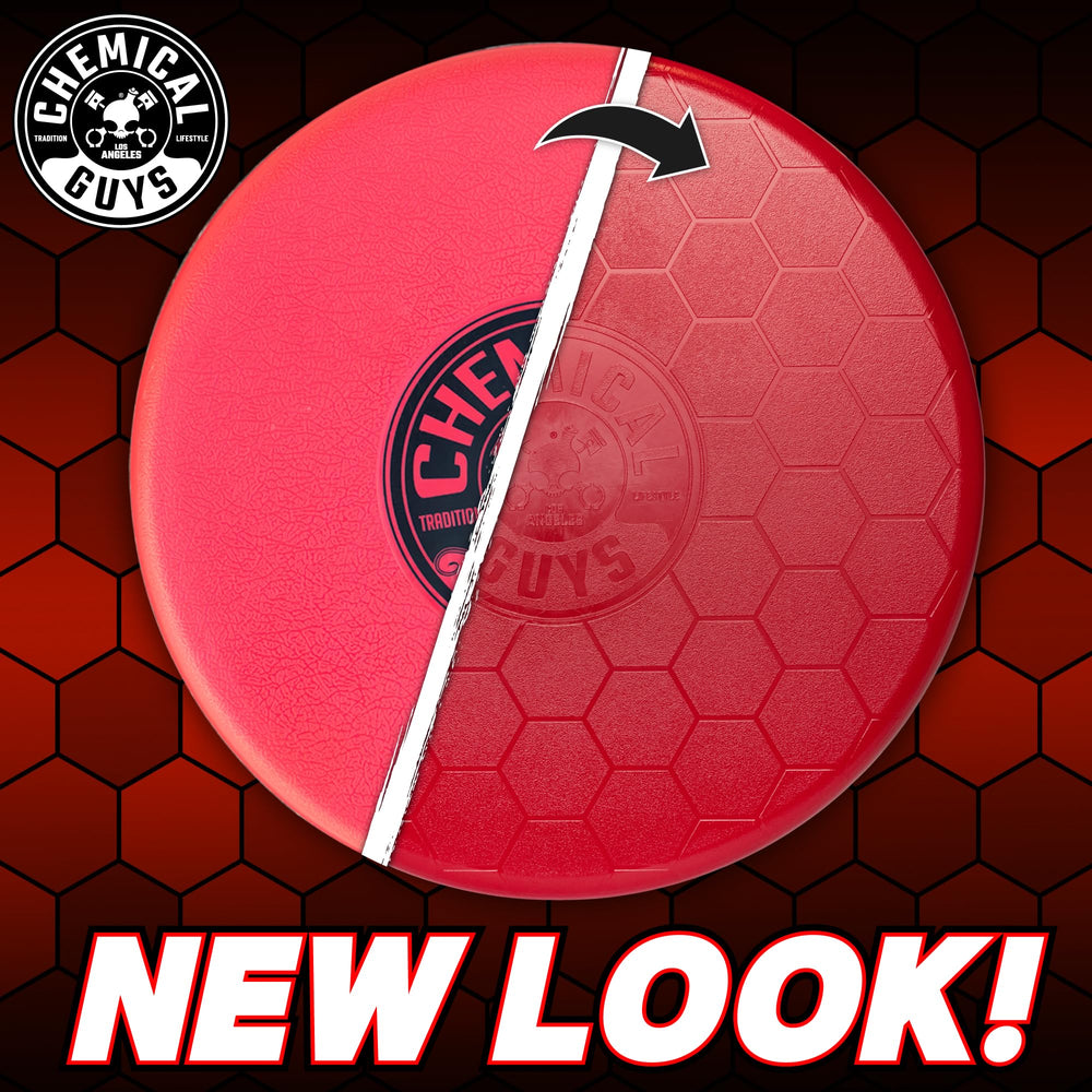Chemical Guys IAI518 red bucket lid with anti-slip top for stable use.