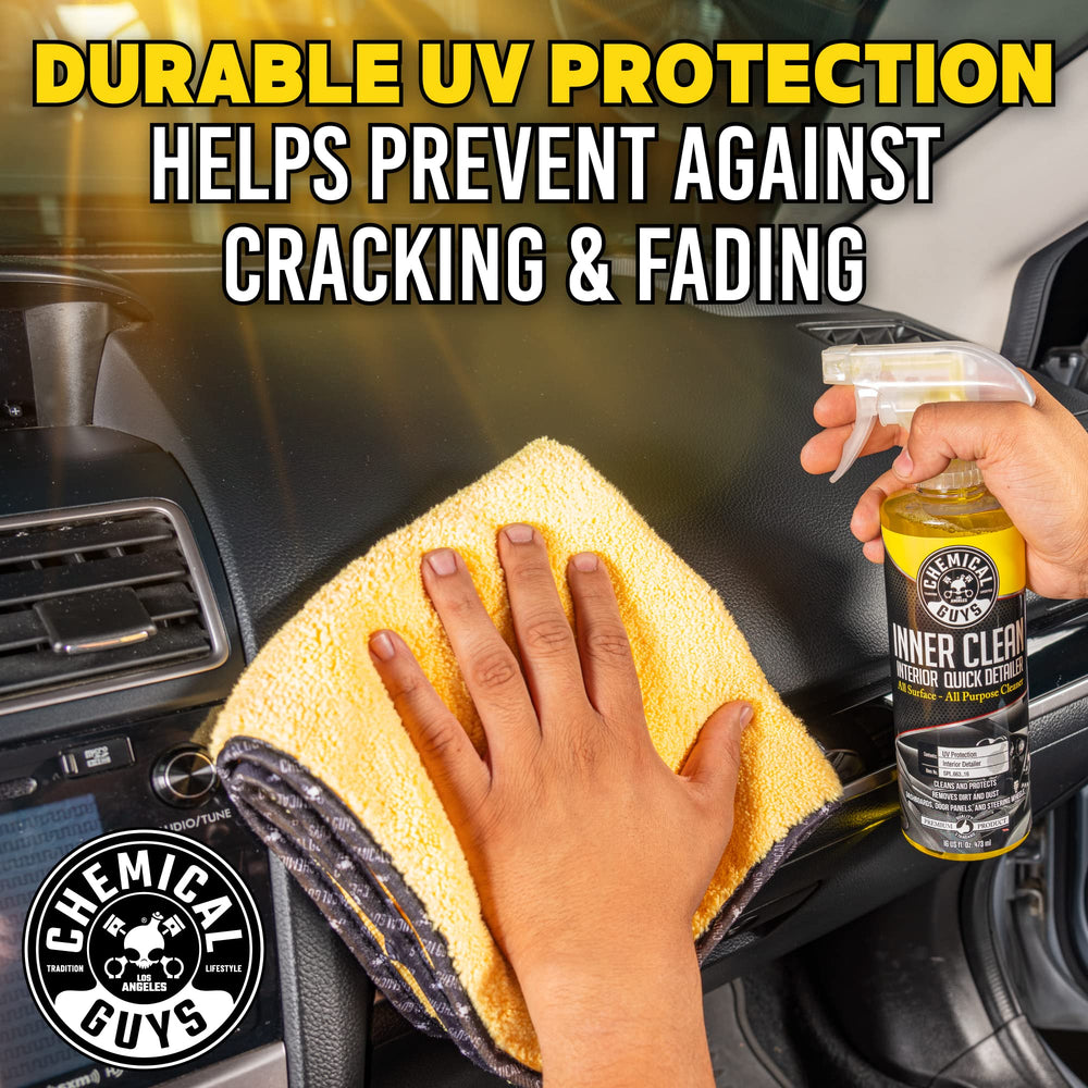 Chemical Guys InnerClean no-residue finish on interior surfaces.