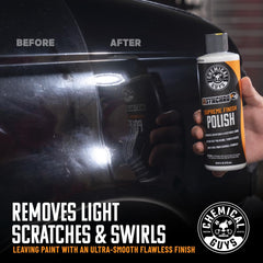 Chemical Guys InSynchro V45 Polish applicator foam demonstrates easy, even application.