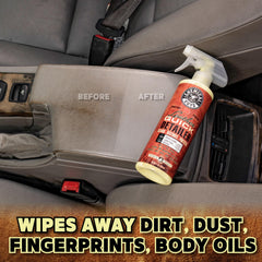 Chemical Guys Leather Quick Detailer remove-oils and dirt without a greasy residue.