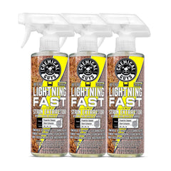 Chemical Guys Lightning Fast bottle closeup for quick fabric stain removal
