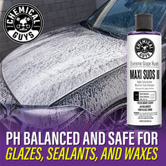Foam cannon application of Maxi Suds II producing thick, clingy foam