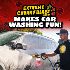 Cherry scent enhances the washday experience.
